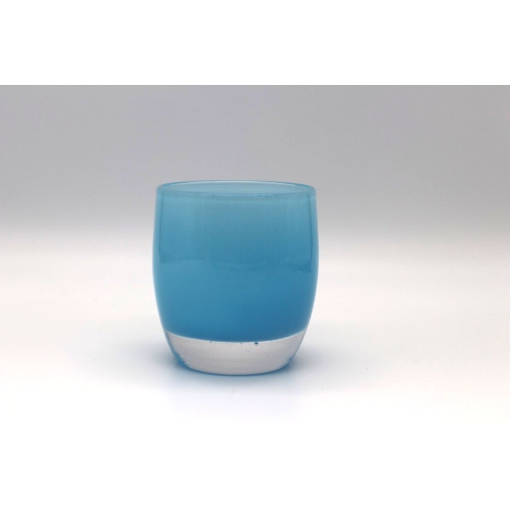 Glassybaby Light Blue Cabo Pre Triskelion Candle Holder Votive Glassy Baby